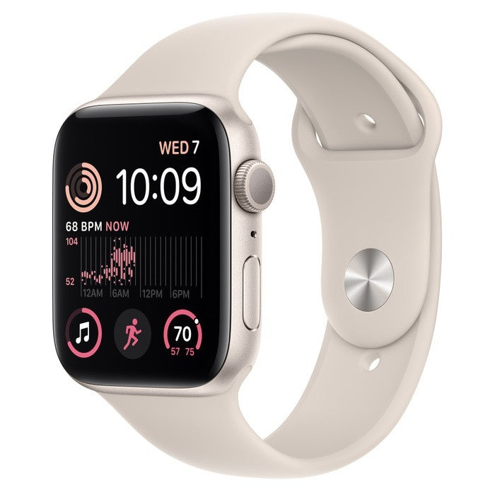 Apple Watch Series 7, 45mm, LTE Silver Stainless Steel/Starlight Sport Band - Recondicionado Grau A+