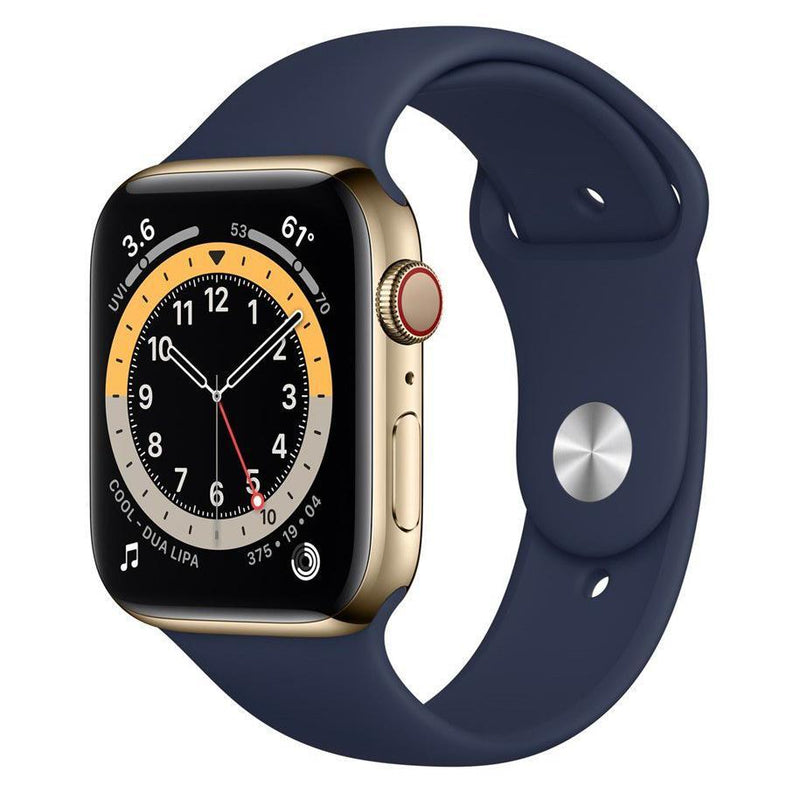 Apple Watch Series 6, 40mm, LTE Gold Stainless Steel/Deep Navy Sport Band - Recondicionado Grau A+