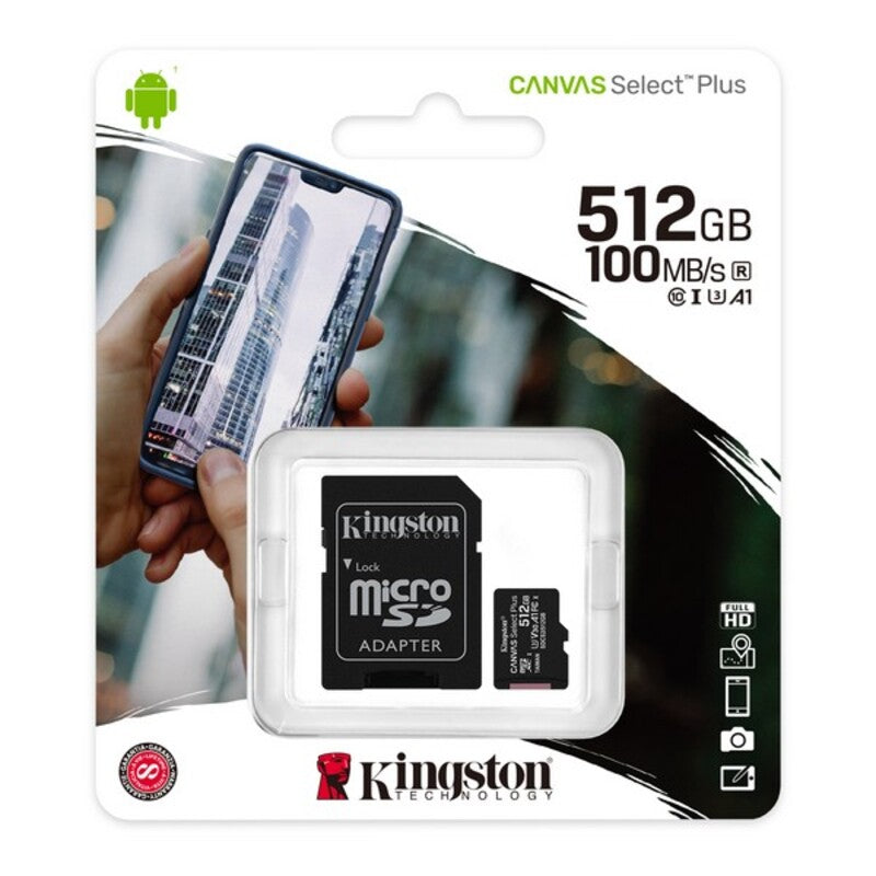 Cartão de Memória Micro SD com Adaptador Kingston SDCS2 100 MB/s