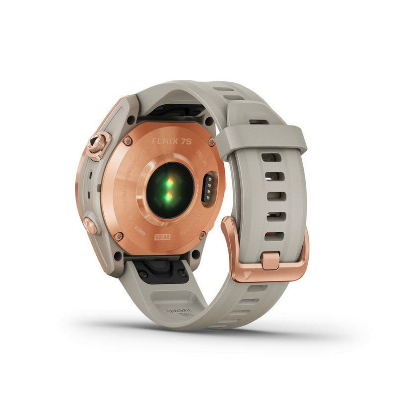 Smartwatch GARMIN Fenix 7S Sport Solar Ouro rosa Ø 42 mm