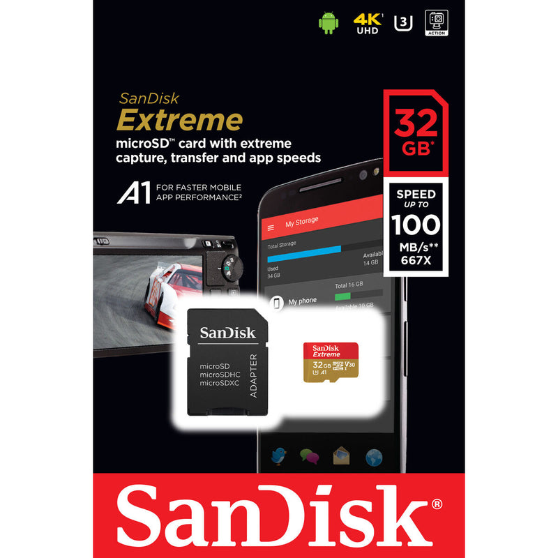 Cartão de Memória Micro SD com Adaptador SanDisk 32 GB