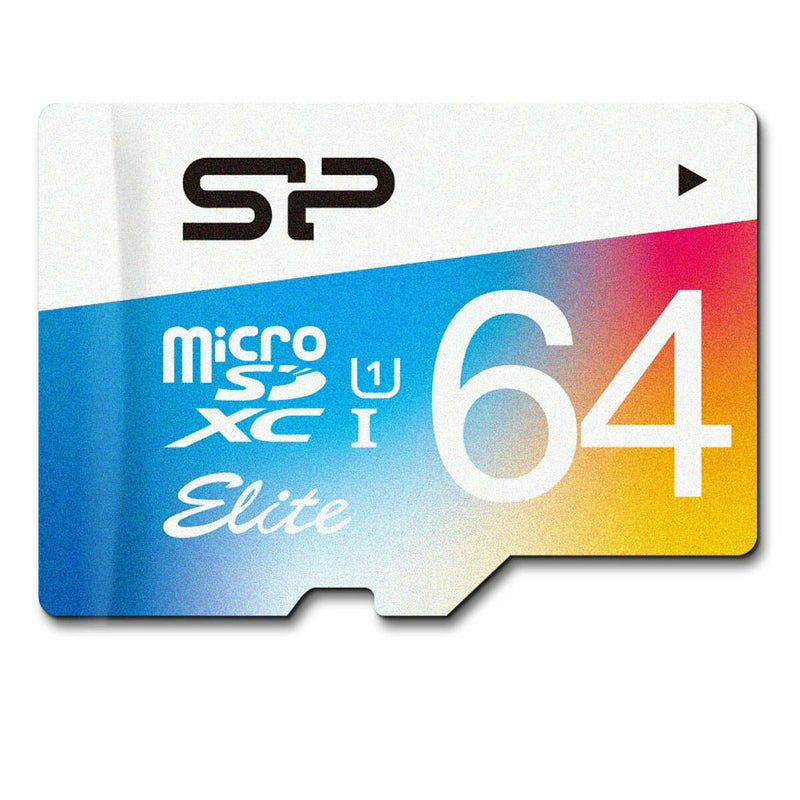 Cartão de Memória Micro SD com Adaptador Silicon Power SP064GBSTXBU1V20SP