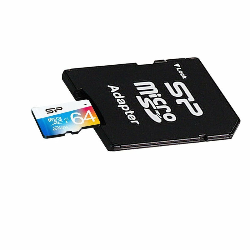 Cartão de Memória Micro SD com Adaptador Silicon Power SP064GBSTXBU1V20SP