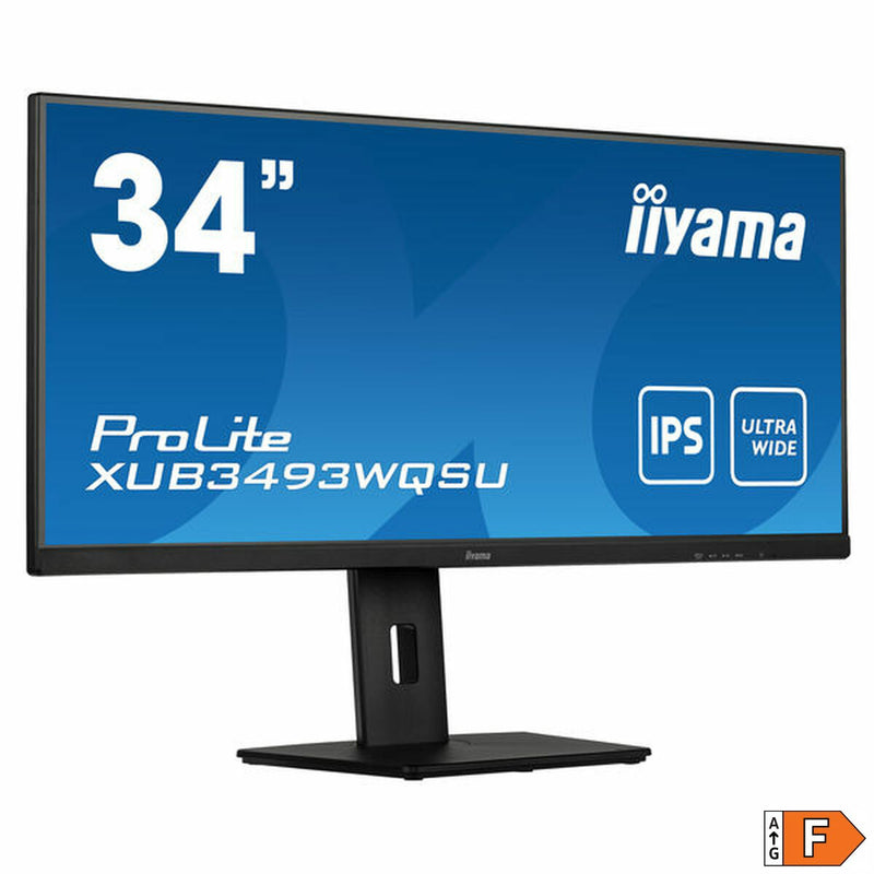 Monitor Iiyama XUB3493WQSU-B5 Preto 34" 75 Hz UltraWide Quad HD LED IPS AMD FreeSync Flicker free