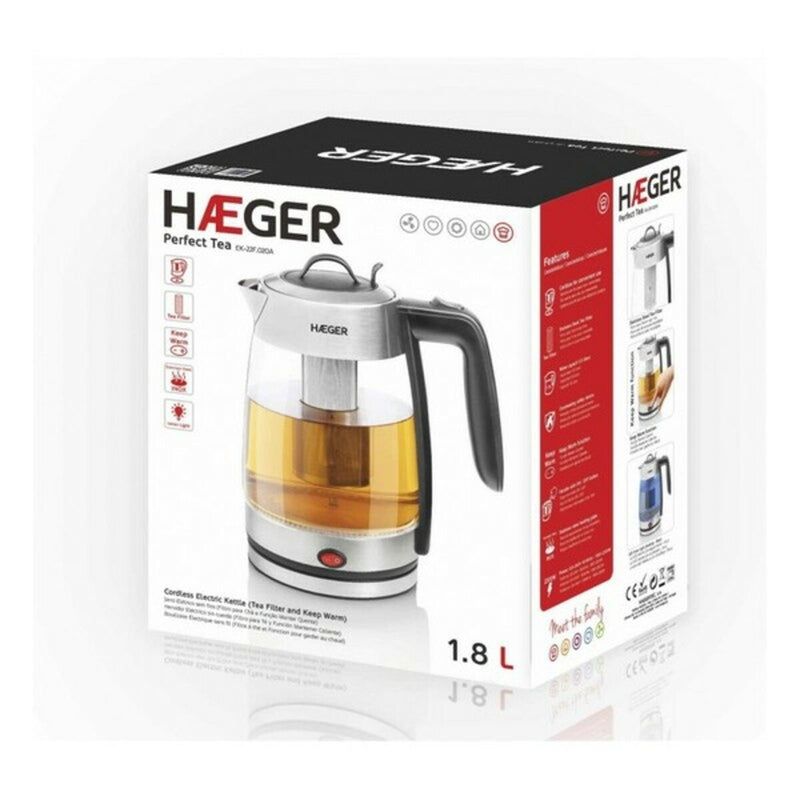 Fervedor de Água e Chaleira Elétrica Haeger Perfect Tea 2200 W 1,8 L