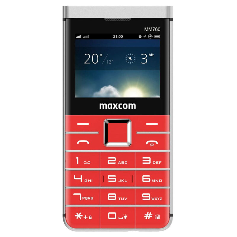 Telefone Móvel para Idosos Maxcom MM760 8 MB RAM Vermelho 2,3" 16 MB Preto