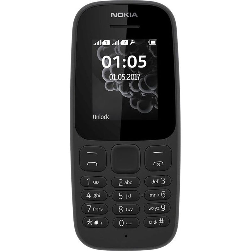 Telefone Telemóvel Nokia 105SS Preto 1,8" 4 MB
