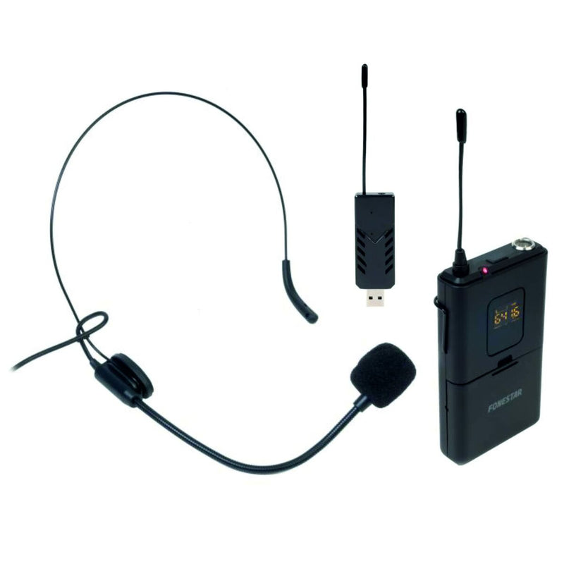 Microfone FONESTAR WI-MIC UHF Preto
