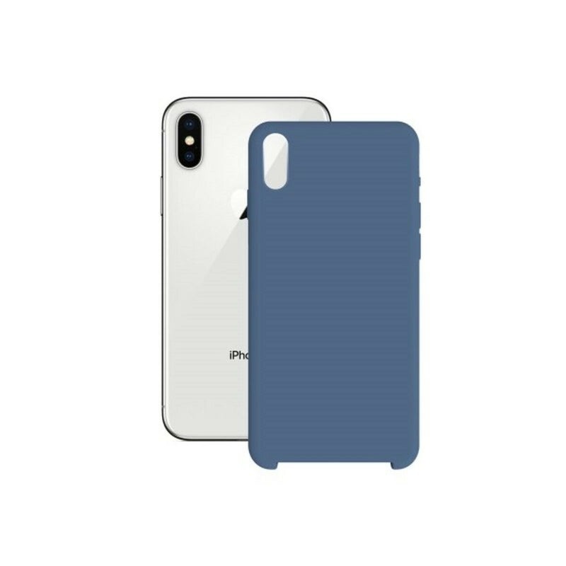 Capa para Telemóvel iPhone X/XS KSIX Soft Azul