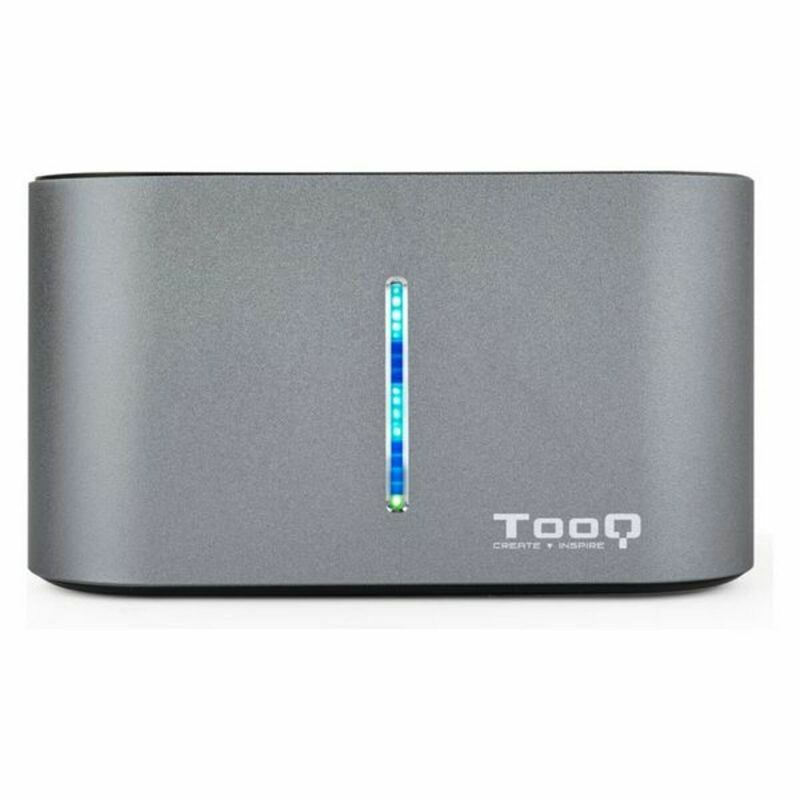Dock Station Dual TooQ TQDS-805G 2.5"-3.5" HDD/SSD SATA USB 3.0 Cinzento