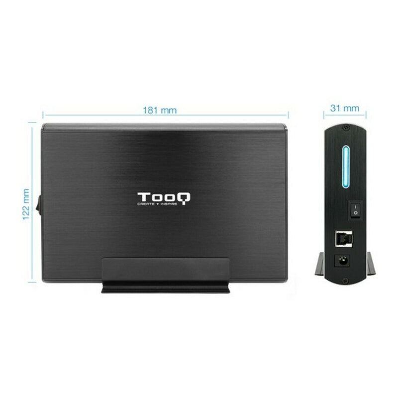 Invólucro de Disco Rígido TooQ TQE-3531B 3,5" USB 3.0 Preto