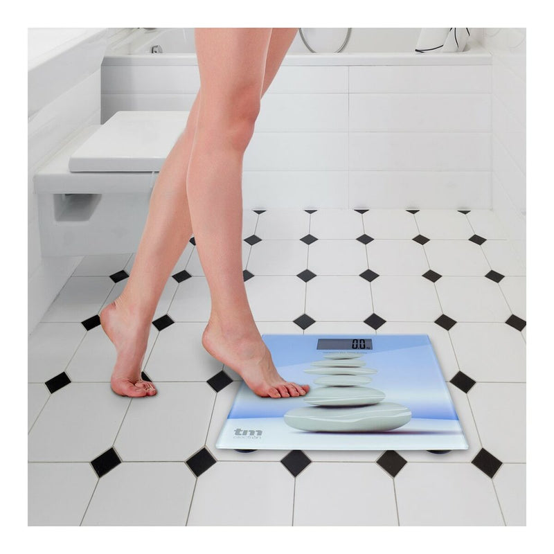 Balança digital para casa de banho TM Electron Zen Azul Slim (23 mm)