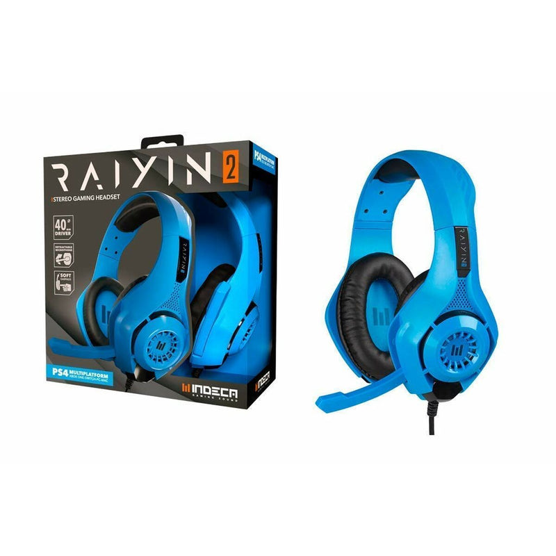 Auriculares com microfone para Vídeojogos Indeca Raiyin 2.0 Azul