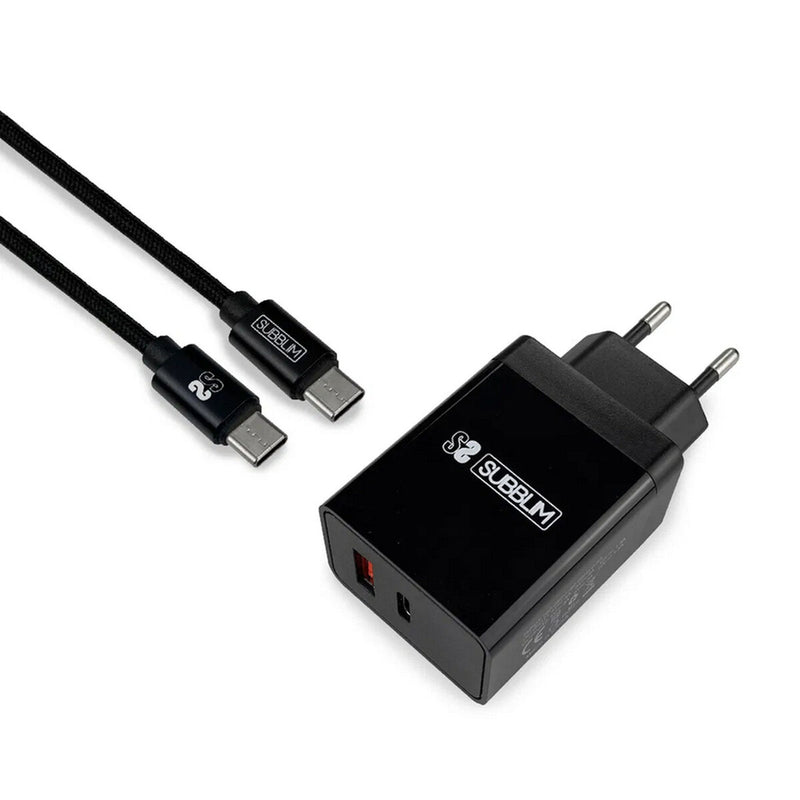 Carregador de Parede + Cabo USB A para USB C Subblim SUB-CHG-3WPD02