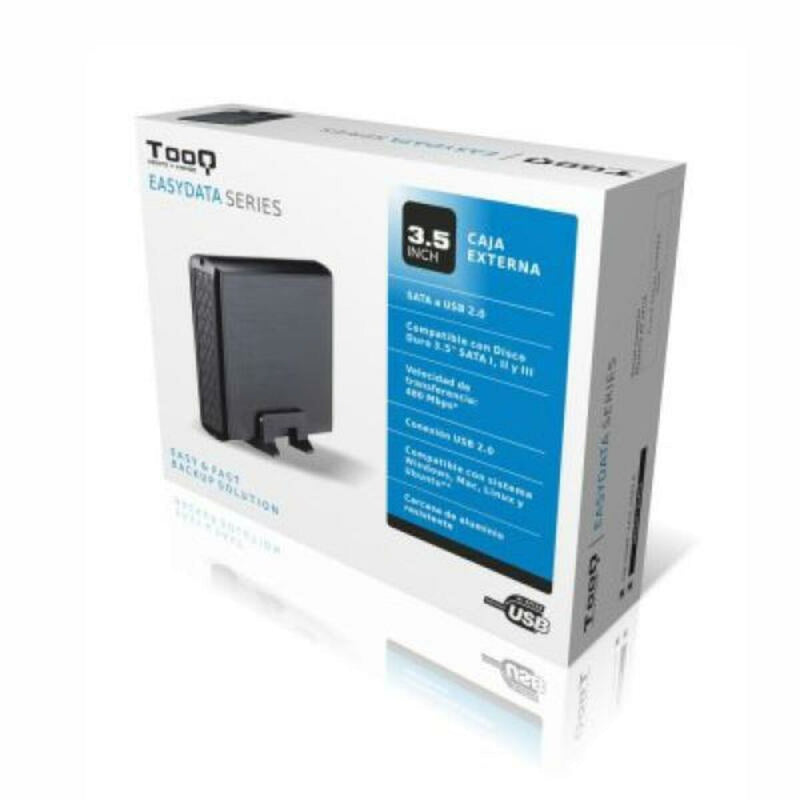 Caixa externa TooQ TQE-3509B HD 3.5" SATA III USB 2.0 Preto USB 2.0 SATA