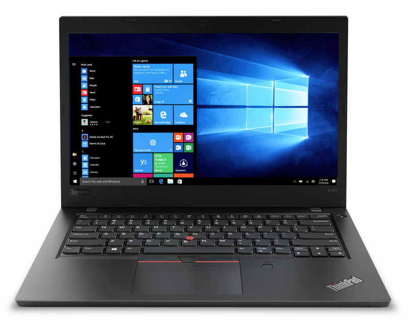 Lenovo ThinkPad L480, 14'', i5-8250U CPU, 240GB SSD, 8GB, Win11Pro, Teclado PT - Recondicionado Grau A